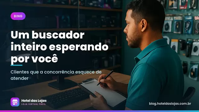 Dono de loja de informática trabalha no computador cercado de teclados, mouses e componentes nas prateleiras