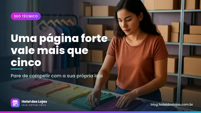 Lojista organiza camisetas iguais de cores diferentes sobre a mesa do estoque, separando por variação