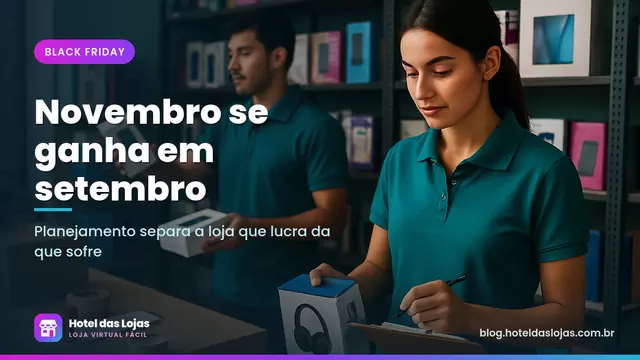 Funcionários conferem caixas de fones, celulares e tablets no estoque de uma loja de eletrônicos antes da promoção