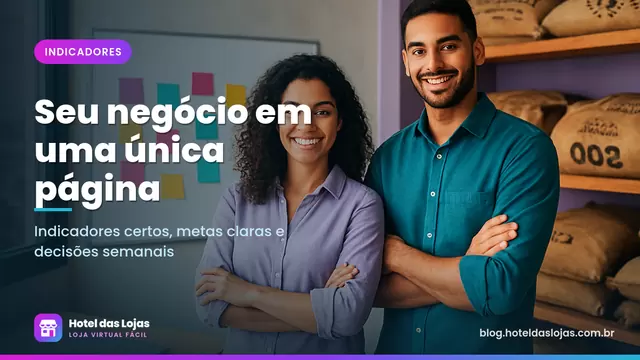 Dois empreendedores organizam indicadores com notas adesivas coloridas em um quadro branco no escritório