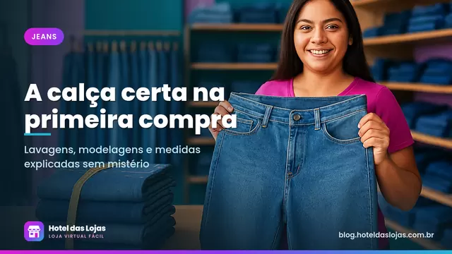 Pilha de calças jeans em lavagens diferentes com fita métrica sobre a mesa em loja de jeans
