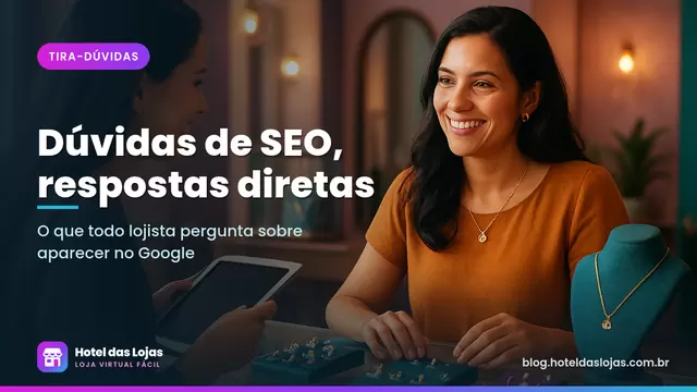Dona de joalheria conversa com consultora no balcão de vidro com anéis e colares expostos