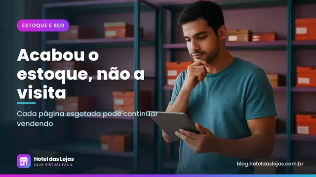 Dono de loja de tênis confere o tablet no estoque com prateleiras quase vazias e poucas caixas