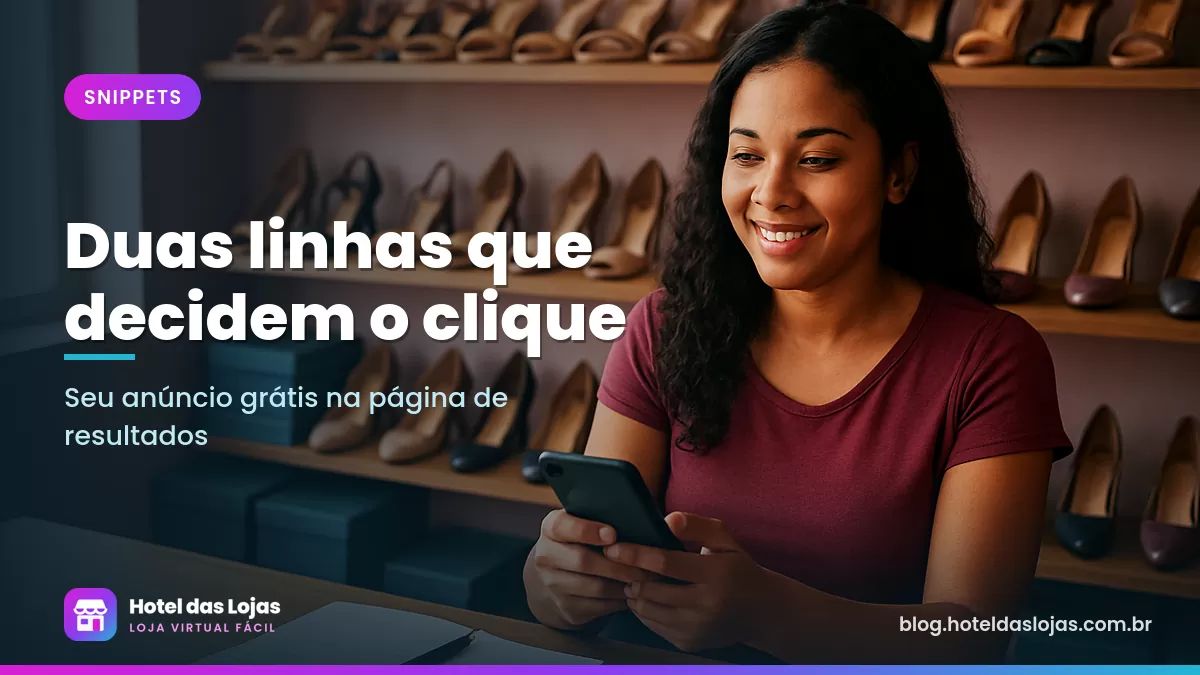 Lojista de calçados com celular na mão escreve rascunhos no balcão, com sandálias e sapatos nas prateleiras